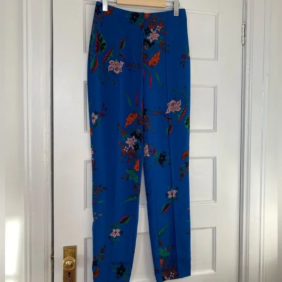 Diane Von Furstenberg silk blend printed high waisted pants - Picture 10 of 12